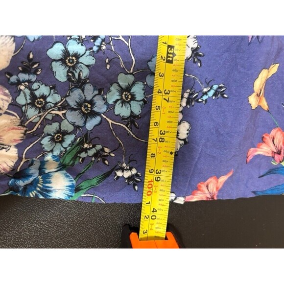 J. Jill Women’s XL Pleated Dress Floral Multi Color White Pockets A-Line Spring - Picture 14 of 15